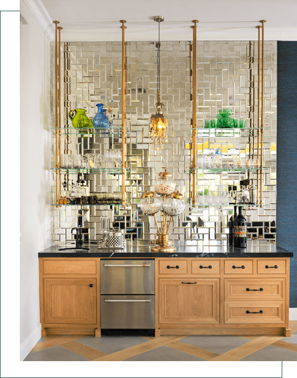 kitchen with mirror background kitchen with mirror background